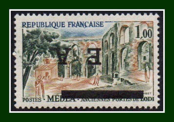 Algérie N° 363 ** MNH Médéa Surcharge RENVERSEE 1962