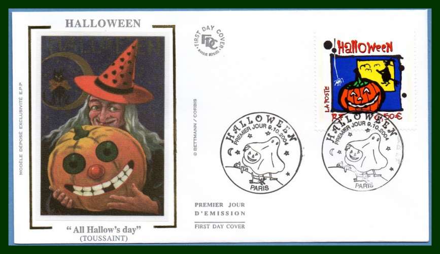  FDC soie N° 3713 Halloween 2004 