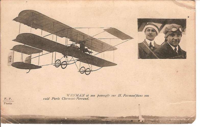 AVIATEUR WEYMAN - CARTE POSTALE DE 1910