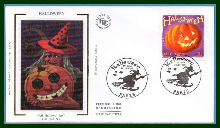 FDC soie N° 3424 Halloween 2001