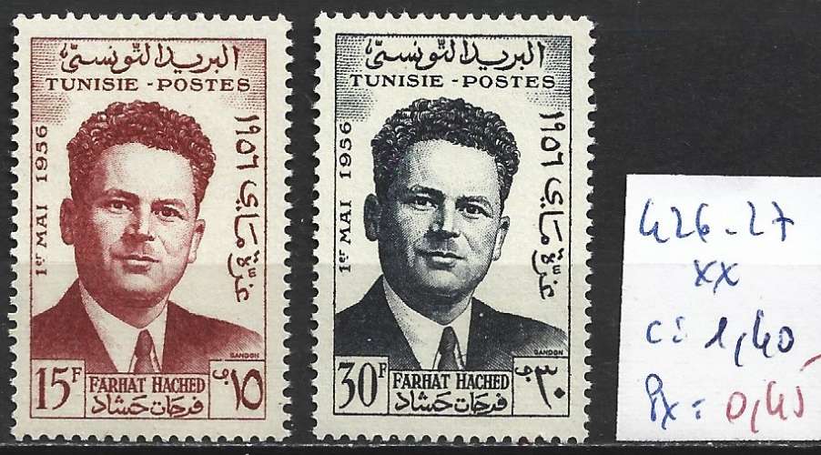 TUNISIE 426-427 ** côte 1.40 €