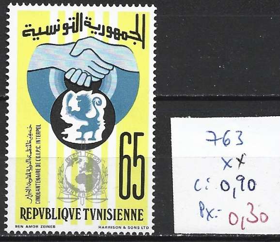 TUNISIE 763 ** côte 0.90 €