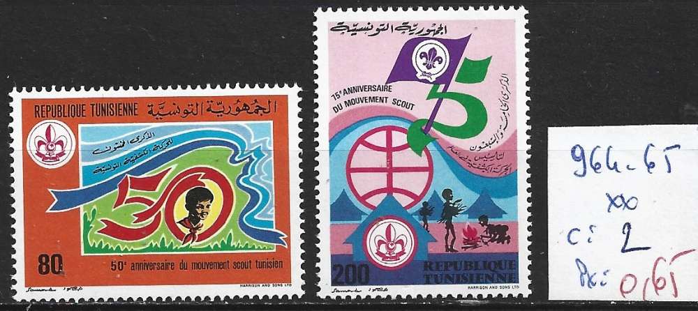 TUNISIE 964-65 **  côte 2 €