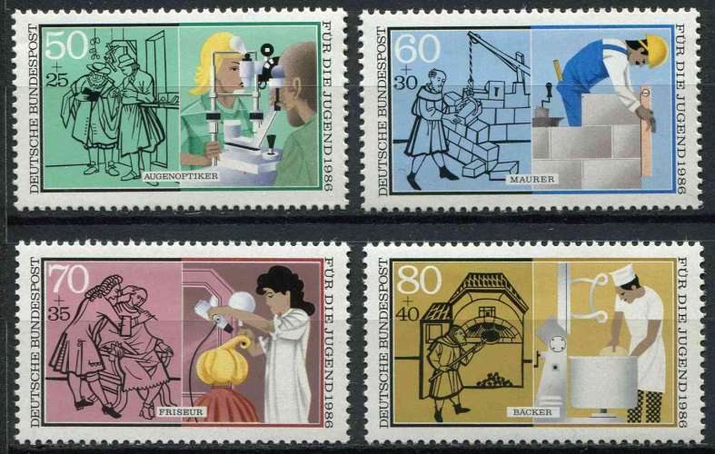 ALLEMAGNE RFA 1986 NEUF** MNH N° 1106 à 1109