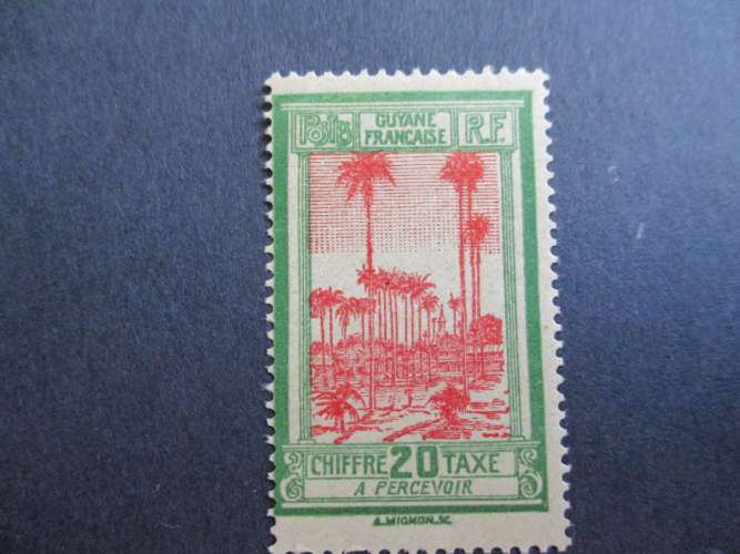 Guyane y & t taxe 15 * 1929