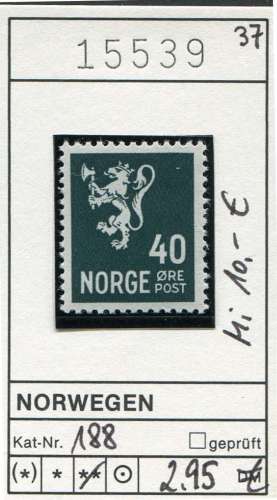 Norvège 1937  - Michel 188 - ** neuf mnh - 