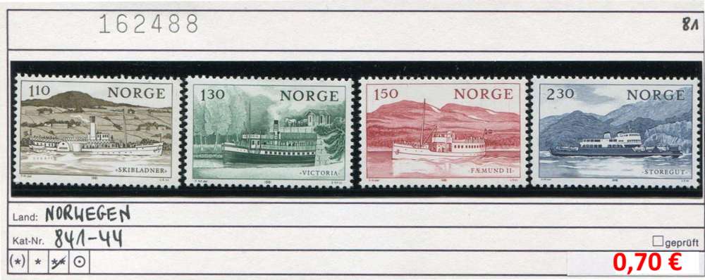 Norvège 1981  - Michel 841-844 - ** neuf mnh - 