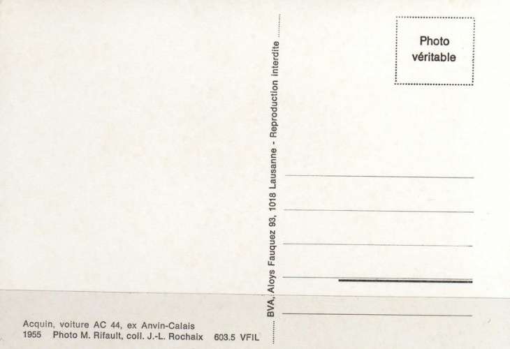 BVA 603-05 - Voiture AC 44 - Pas de Calais - VFIL