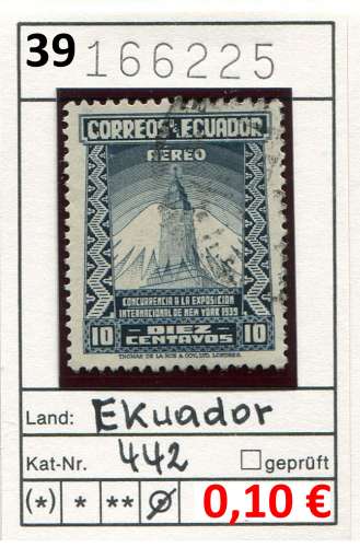 Equateur 1939 - Michel 442 - oo oblit.