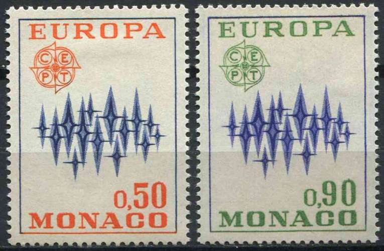 MONACO 1972 NEUF* charnière N° 883 884 europa