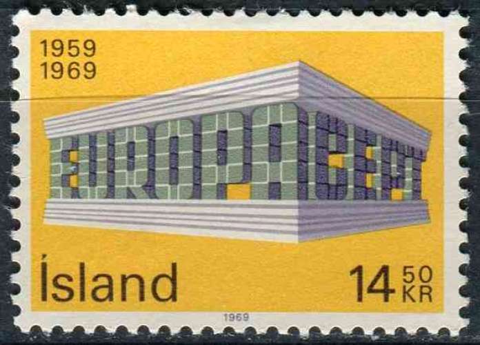 ISLANDE 1969 NEUF* charnière N° 384 europa