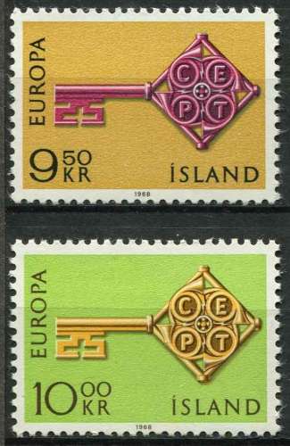 ISLANDE 1968 NEUF** MNH N° 372 373 europa