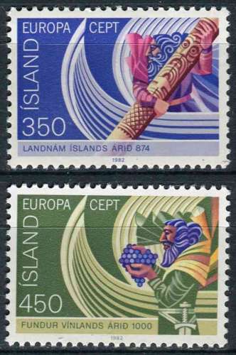 ISLANDE 1982 NEUF** MNH N° 531 532 europa