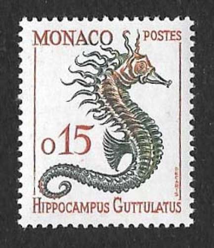 Monaco 1960 - Y&T 540 ** MNH - Hippocampe à long museau (Hippocampus guttulatus)