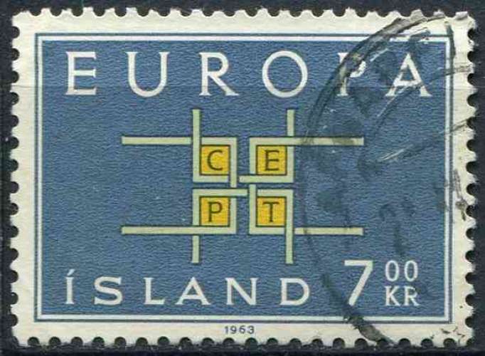 ISLANDE 1963 OBLITERE N° 329 europa