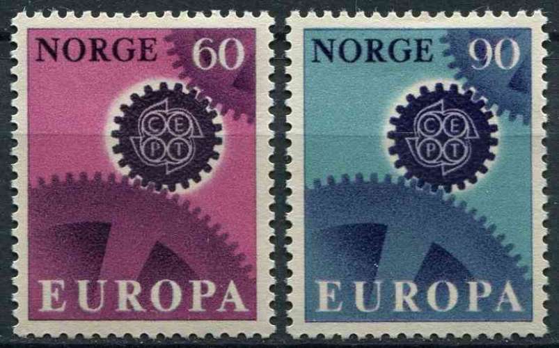 NORVEGE 1967 NEUF* charnière N° 509 510 europa