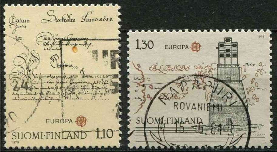 FINLANDE 1979 OBLITERE N° 806 807 europa