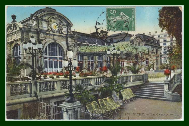 CPA VICHY (03) Le Casino, LL. voy. 1912