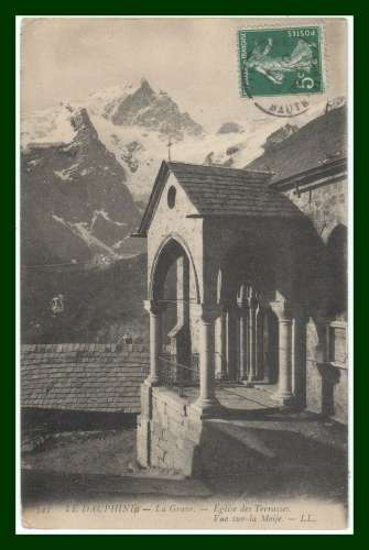 CPA LA GRAVE (05) Eglise des Terrasses, voy 1908