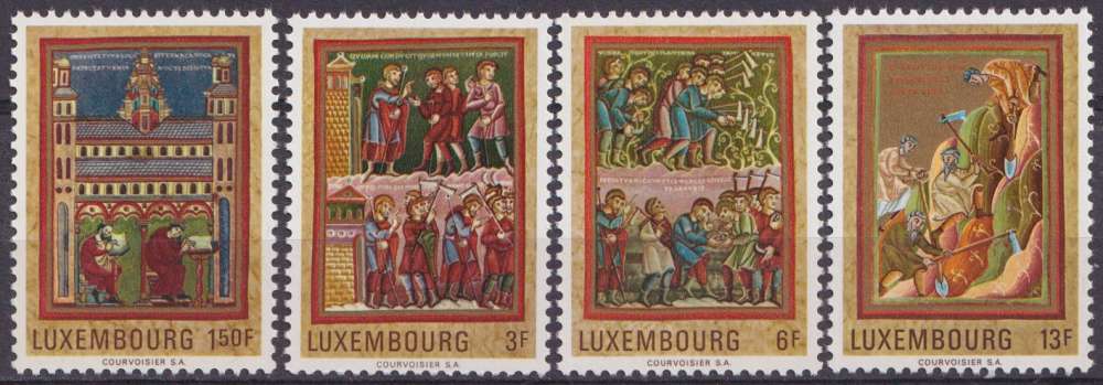 Luxembourg 1971 Y&T 770, 771, 772, 773 neuf ** - La vie médiévale 