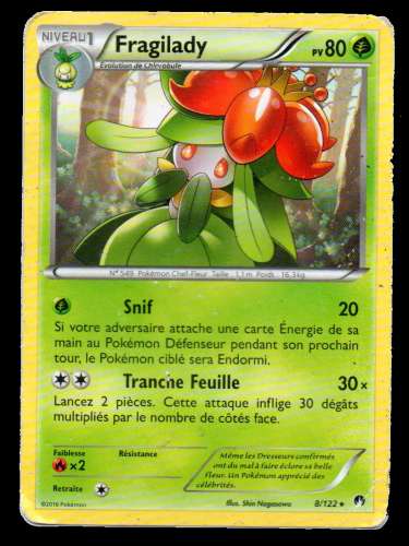 Carte Pokemon FRAGILADY 80PV / Édition XY - Rupture Turbo / N°8/122