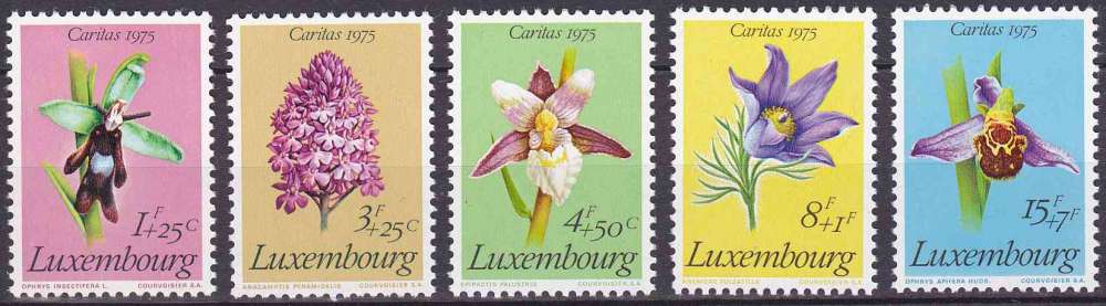 LUXEMBOURG 1975 NEUF** MNH N° 864 à 868 fleurs