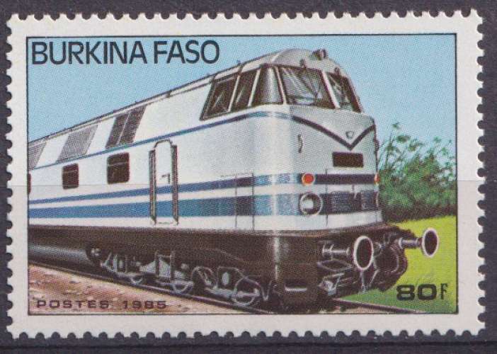 Burkina Faso 1985 Y&T 658 neuf ** - Locomotives et trains 