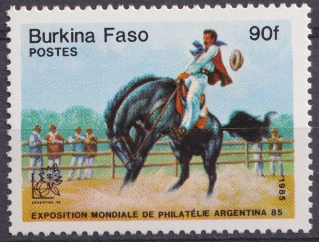 Burkina Faso 1985 Y&T 661 neuf ** - Cavaliers argentins 