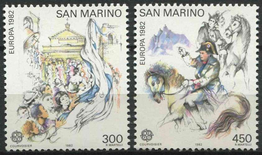 SAINT MARIN 1982 NEUF** MNH N° 1055 1056 europa