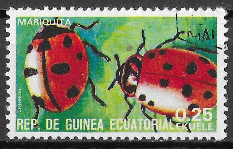 GUINEE EQUATORIALE 1978 YT115E - Insecte. Coccinelle, coléoptère - oblitéré