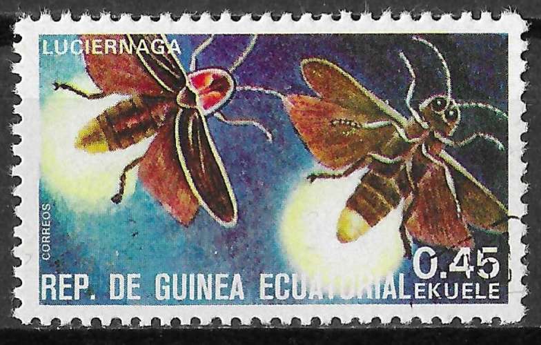 GUINEE EQUATORIALE 1978 YT115I - Insecte. Luciole, coléoptère - oblitéré