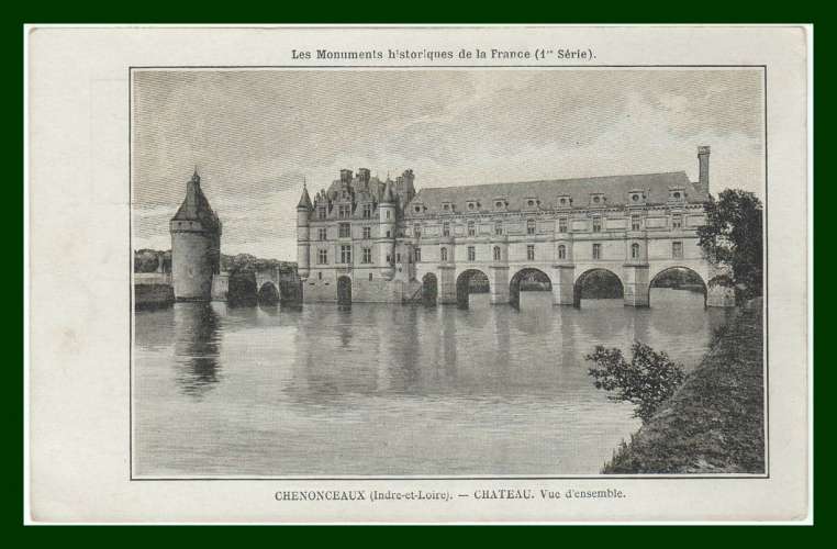  CPA Précurseur CHENONCEAUX (37) Château, vue générale, non écrite BE