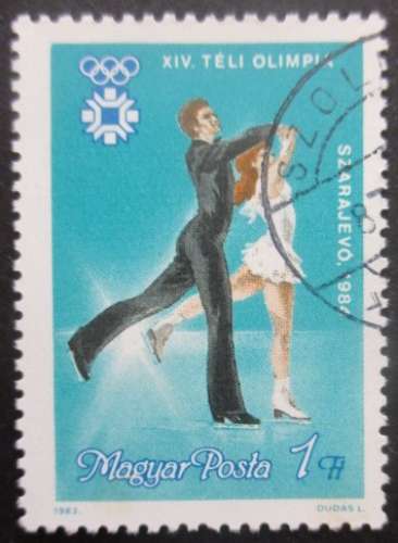 HONGRIE N°2890 jeux olympiques d'hiver Sarajevo 1984 oblitéré