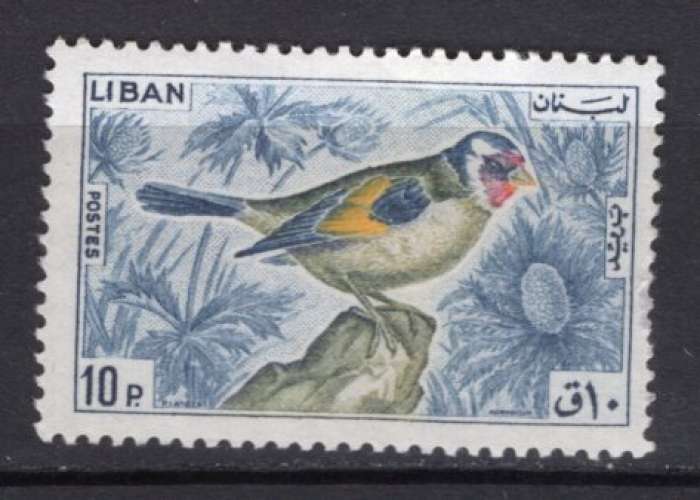 LIBAN 1965 LES OISEAUX LE CHARDONNERET NEUF**