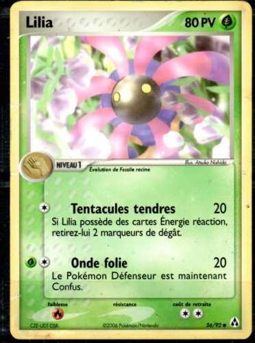 Carte Pokemon LILIA 80PV  / Édition Ex : Créateurs de Légendes  / N°56/92