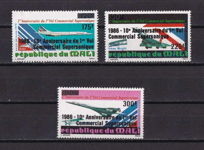 MALI   YT PA n° 520/522   neuf **   1986