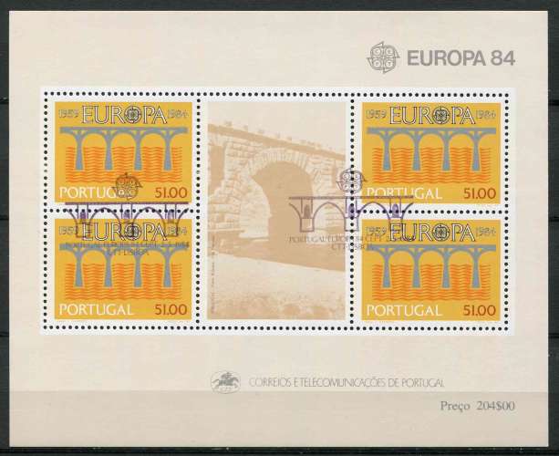 PORTUGAL 1984 OBLITERE BF N° 44 europa