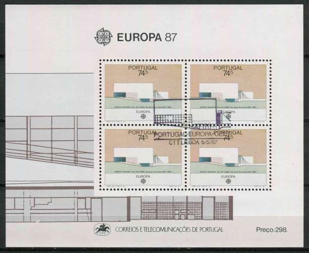 PORTUGAL 1987 OBLITERE BF N° 55 europa