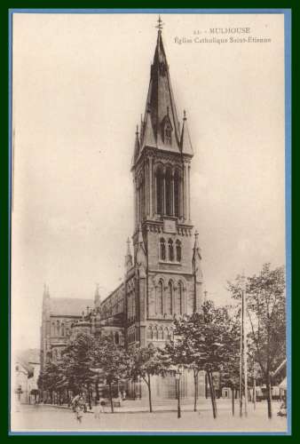 CPA MULHOUSE (68) Eglise Catholique Saint Etienne non écrite TB