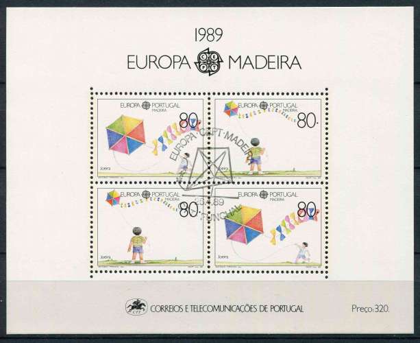 MADERE 1989 OBLITERE BF N° 10 europa