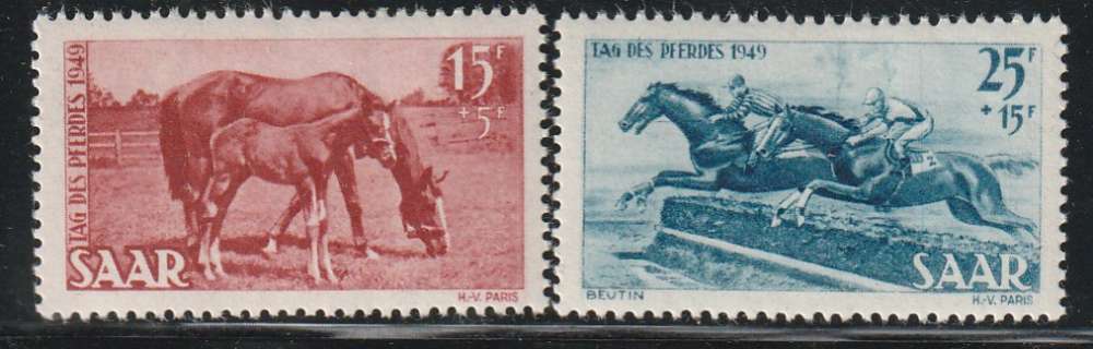 SARRE - N°253/4 ** (1949) Journée du Cheval