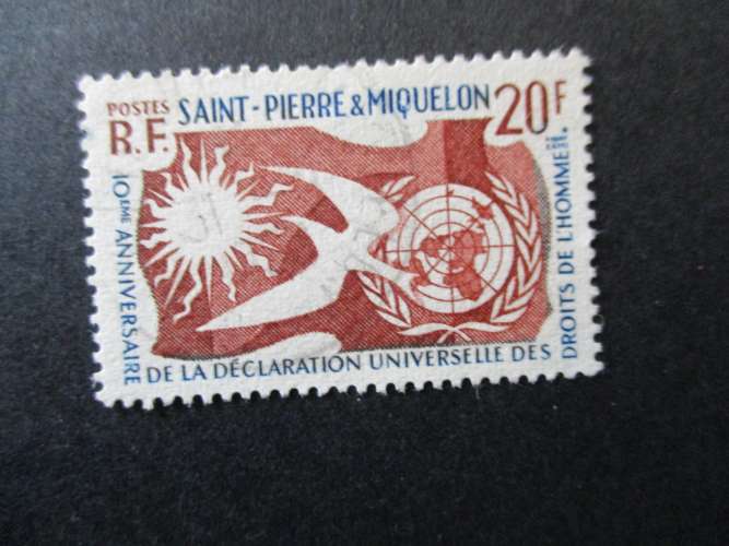 Saint Pierre &Miquelon y & t 358 obl 1958