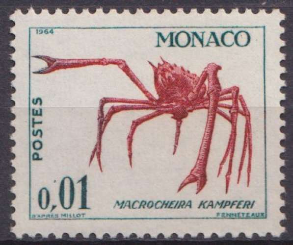 Monaco 1960-65 Y&T 537A neuf ** - Crabe 