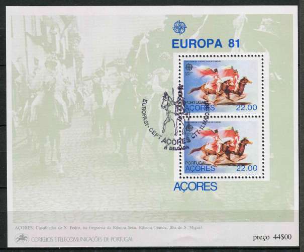 Açores 1981 OBLITERE BF N° 2 europa