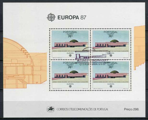 Açores 1987 OBLITERE BF N° 8 europa