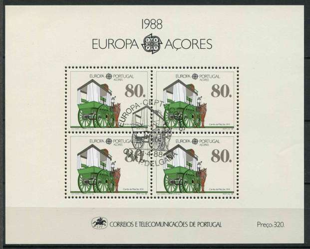 Açores 1988 OBLITERE BF N° 9 europa