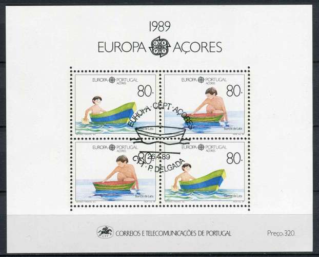 Açores 1989 OBLITERE BF N° 10 europa