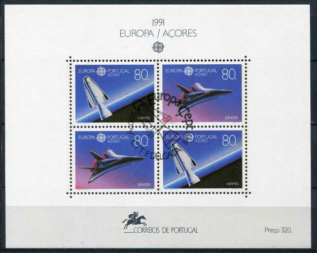 Açores 1991 OBLITERE BF N° 12 europa