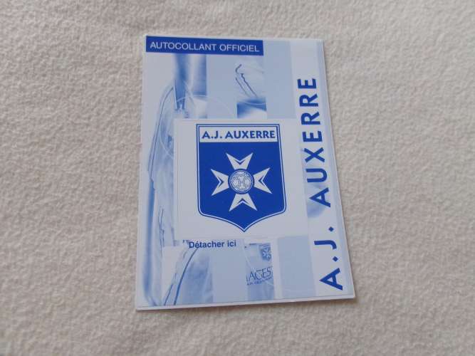 CARTE AUTOCOLLANT OFFICIEL DE L'A.J AUXERRE