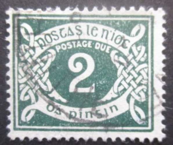 IRLANDE taxe N°8 filigrane e oblitéré cote 1€